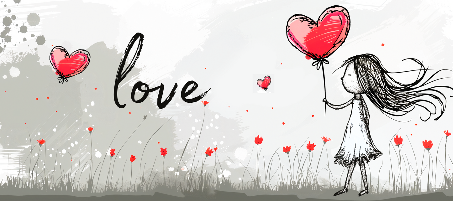 Love | UV DTF Wrap for Cups | Ready to Apply Permanent