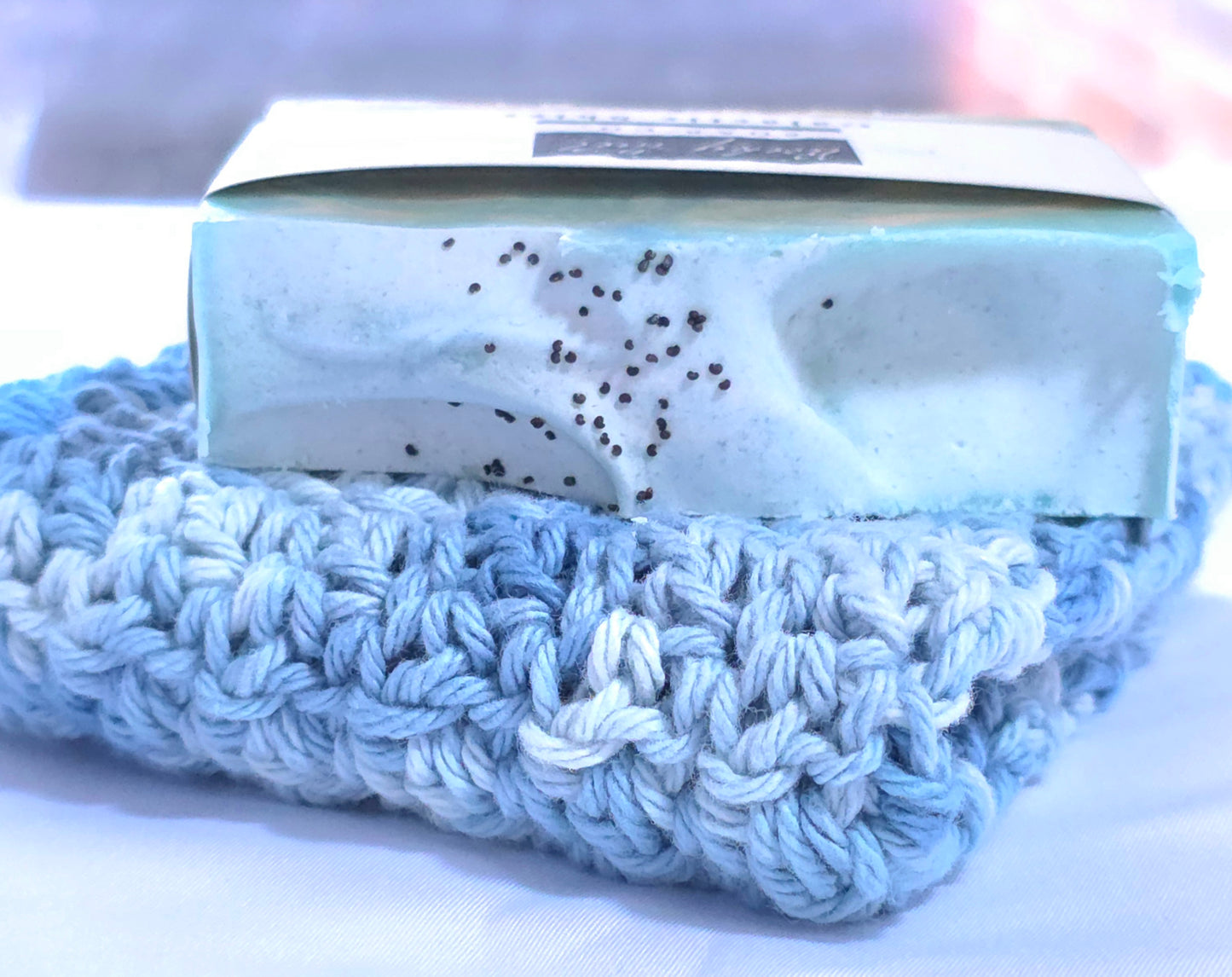 Self Care Bath Set | Crocheted Washcloth & Artisan Goat Milk Soap Gift Set