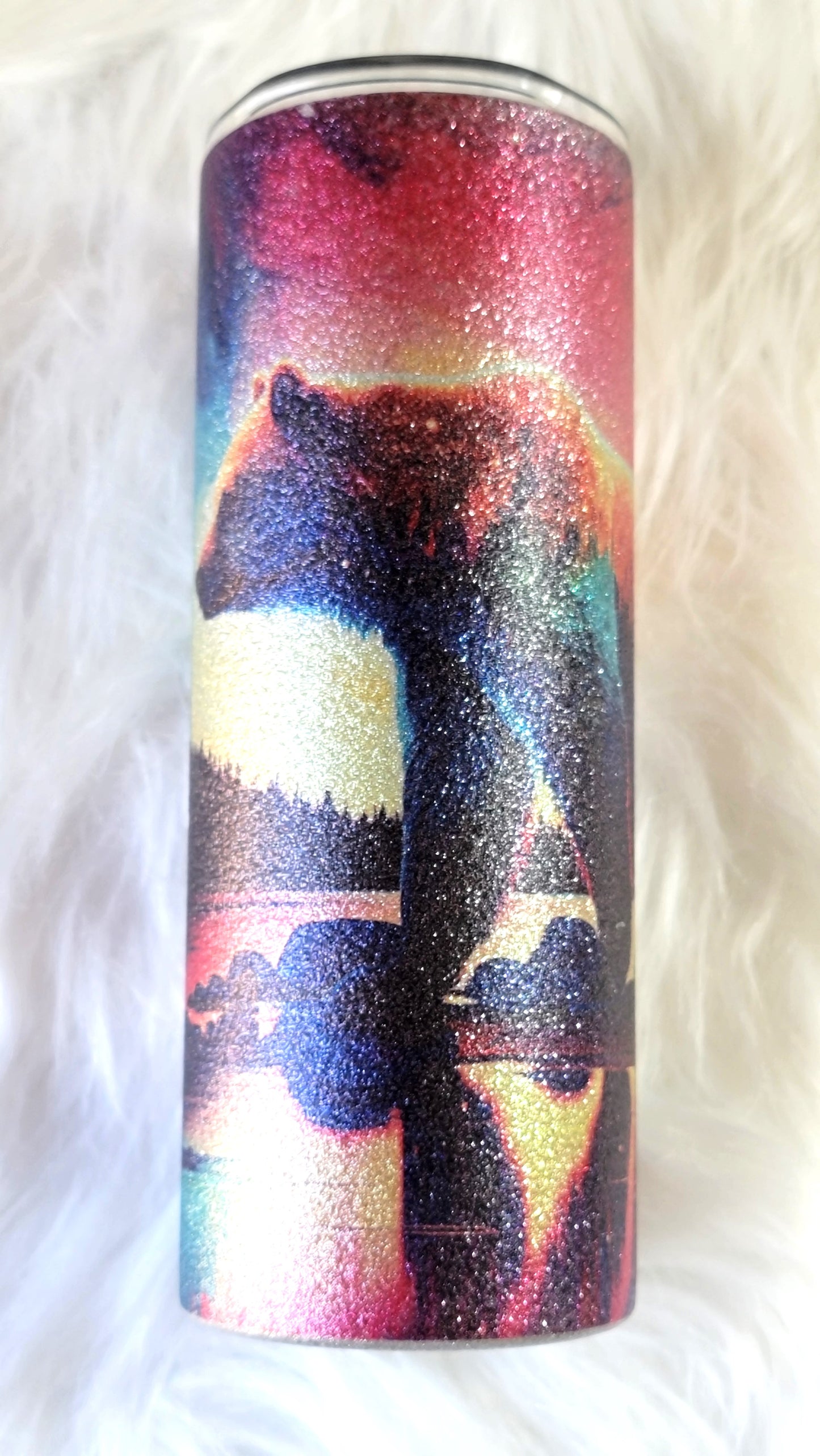 Bear Scenic Shimmer 20oz Tumbler, RTS