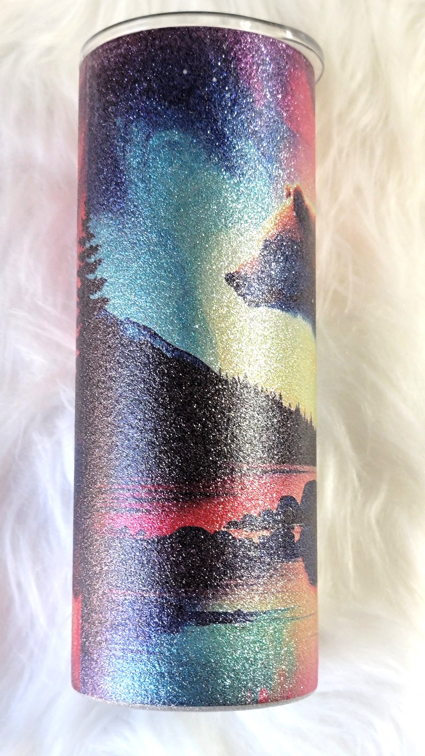 Bear Scenic Shimmer 20oz Tumbler, RTS
