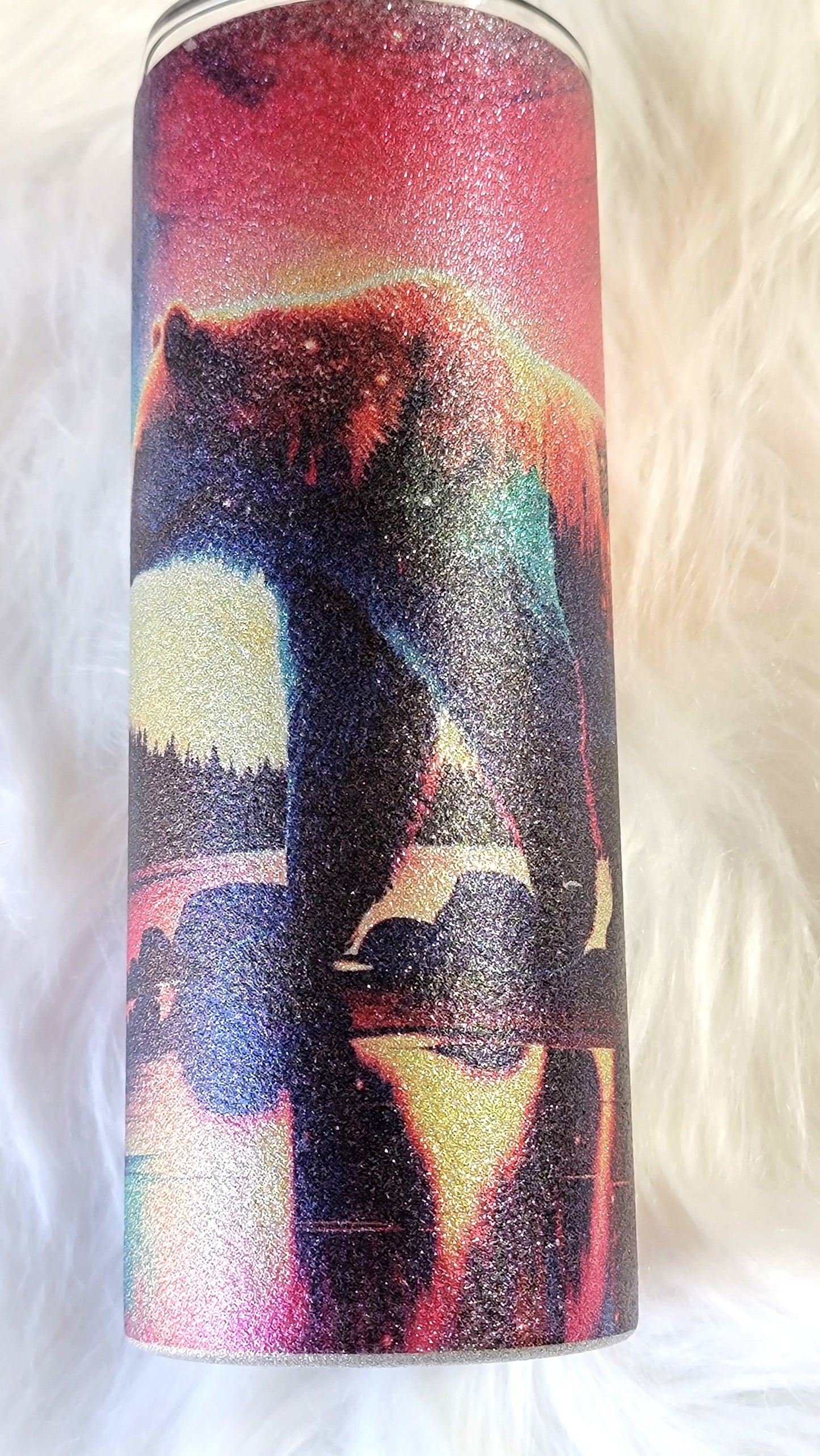 Bear Scenic Shimmer 20oz Tumbler, RTS