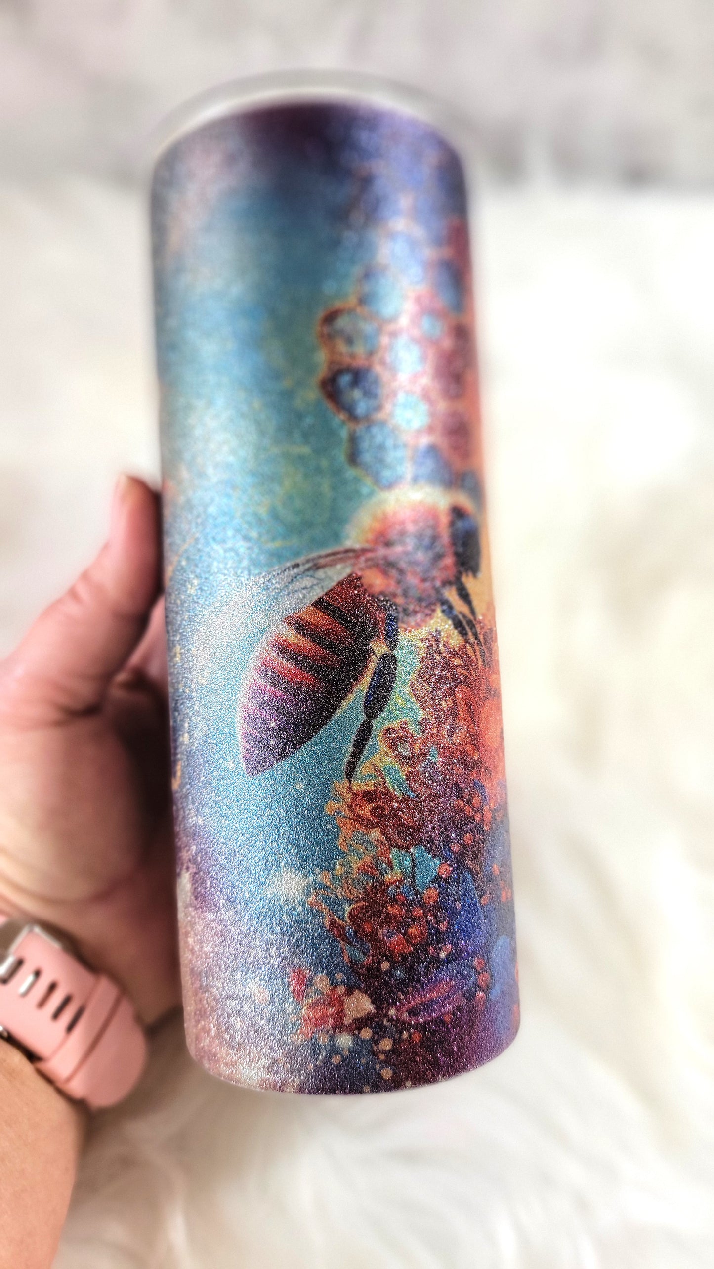 Honey Bee Scenic Shimmer 20oz Tumbler, RTS