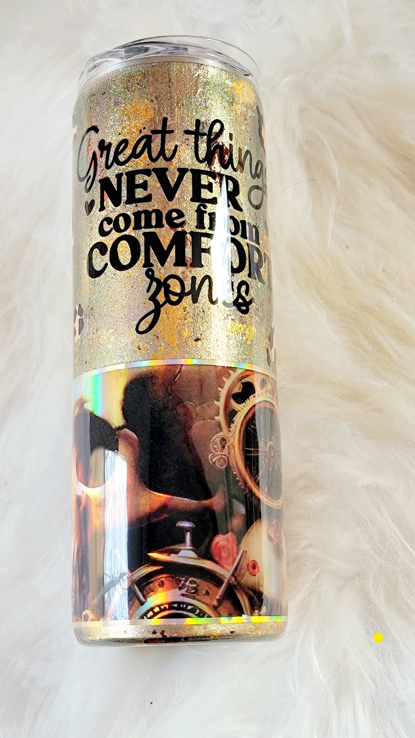 Steampunk Skull Inspirational 20 ounce Tumbler, RTS