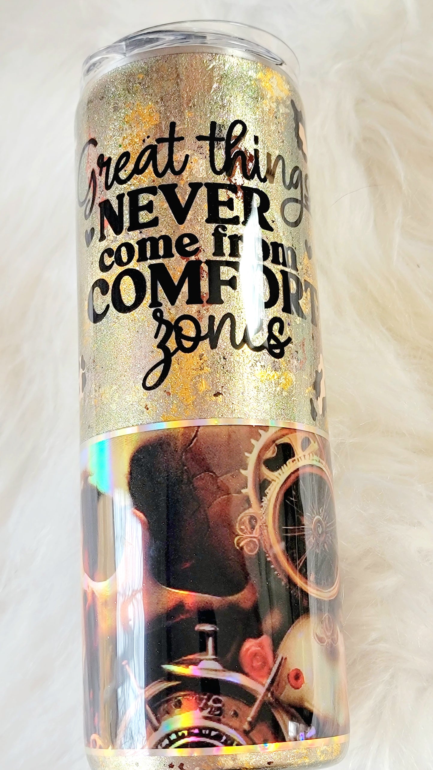 Steampunk Skull Inspirational 20 ounce Tumbler, RTS