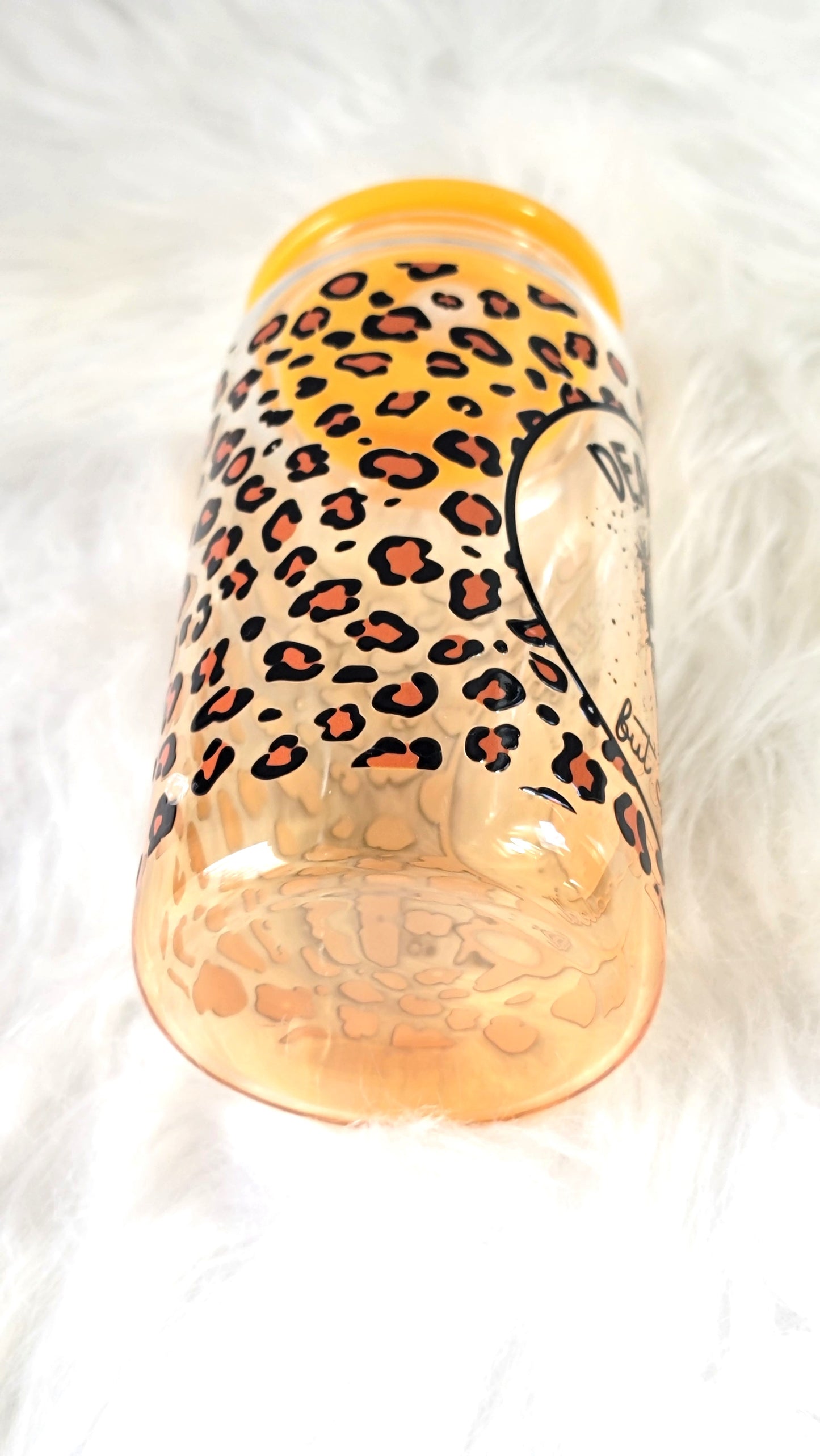 Dead Inside But Caffeinated 16 ounce Glass Can, RTS