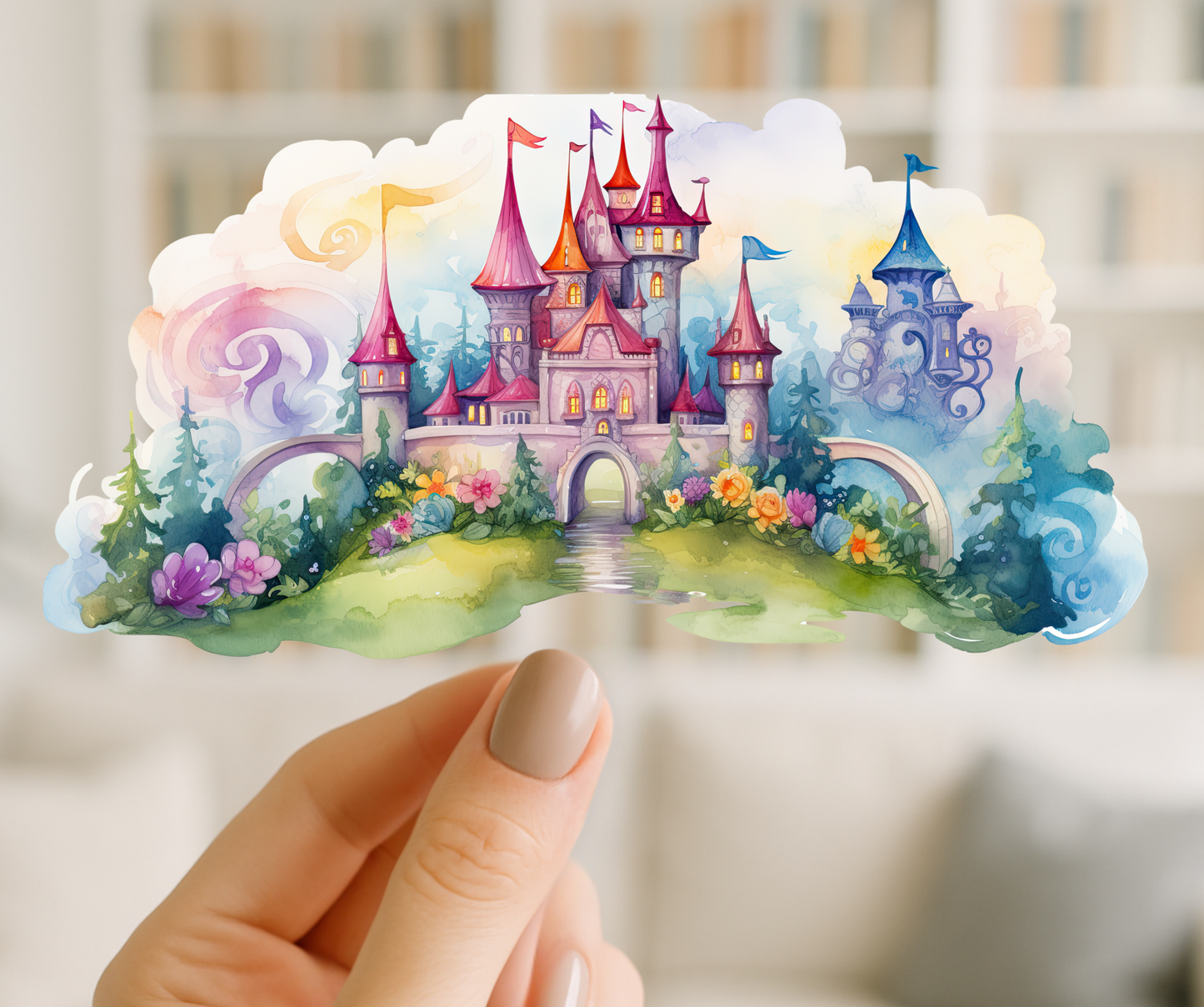 Fairy Tale Castles | UV DTF Wrap for Cups | Ready to Apply Permanent
