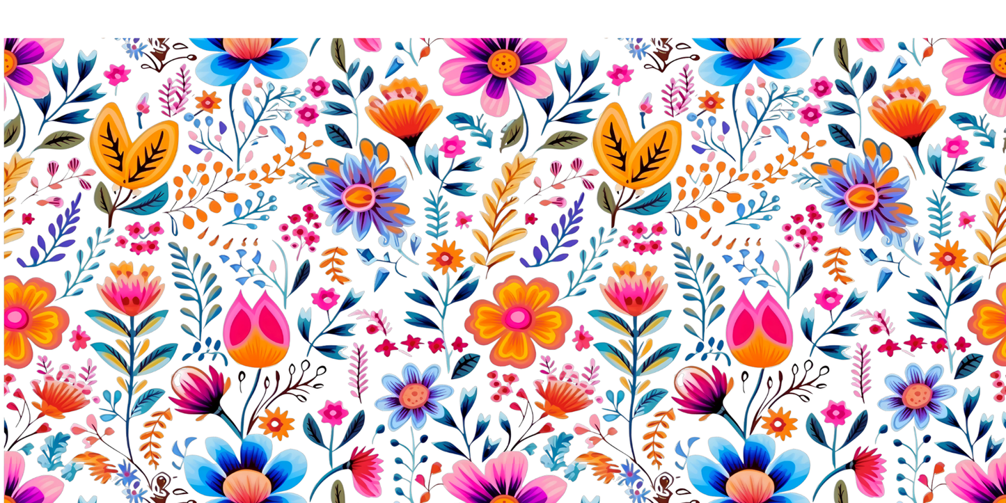 Floral Full | UV DTF Wrap for Cups | Ready to Apply Permanent