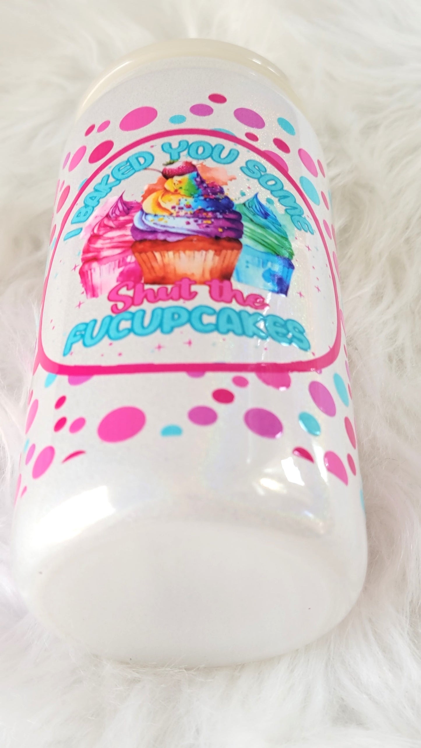Shut the *uckupcakes 16 ounce Glass Can, RTS