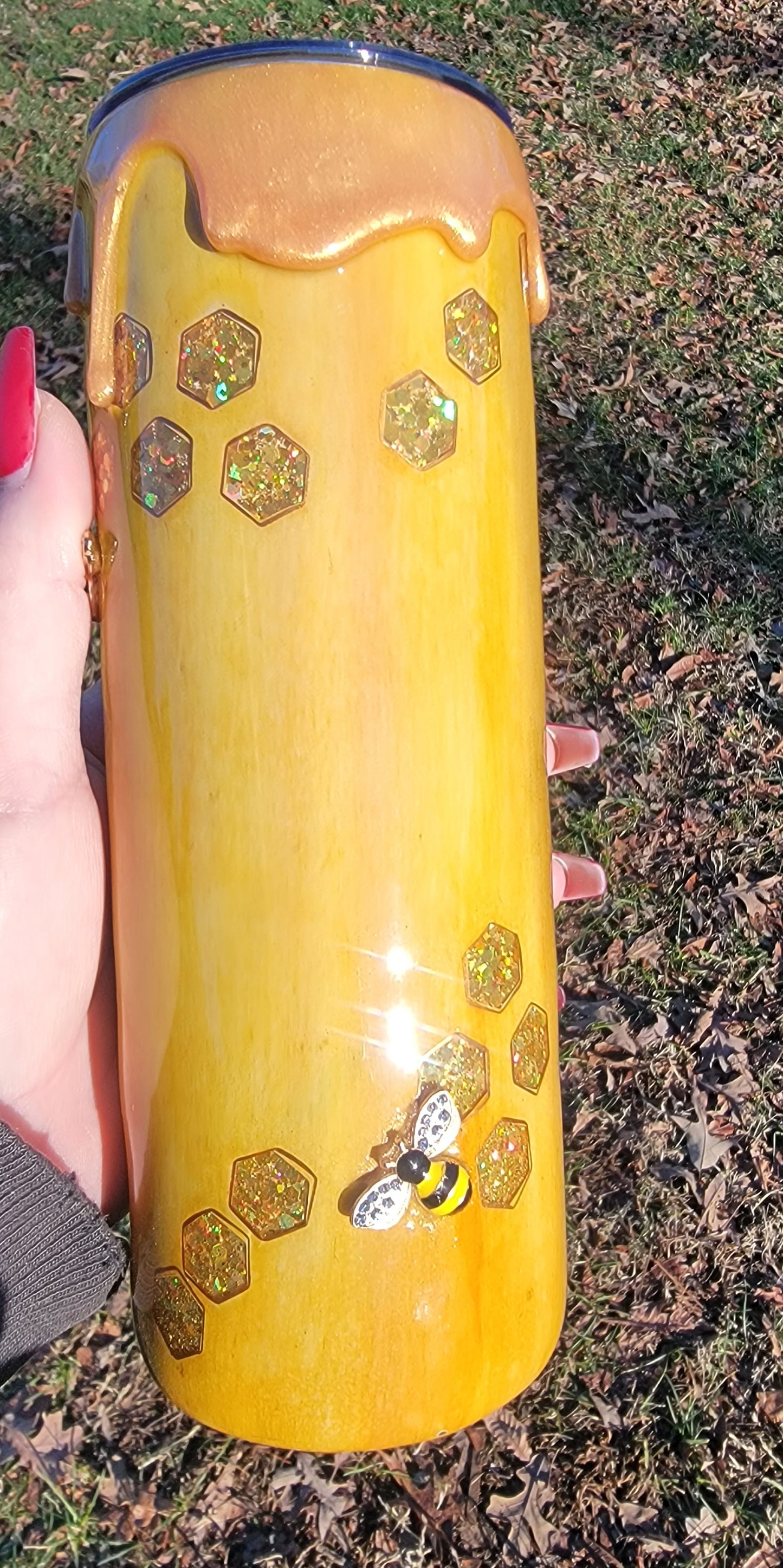Honeybee 3D Peekaboo 20oz Tumbler, Personalized