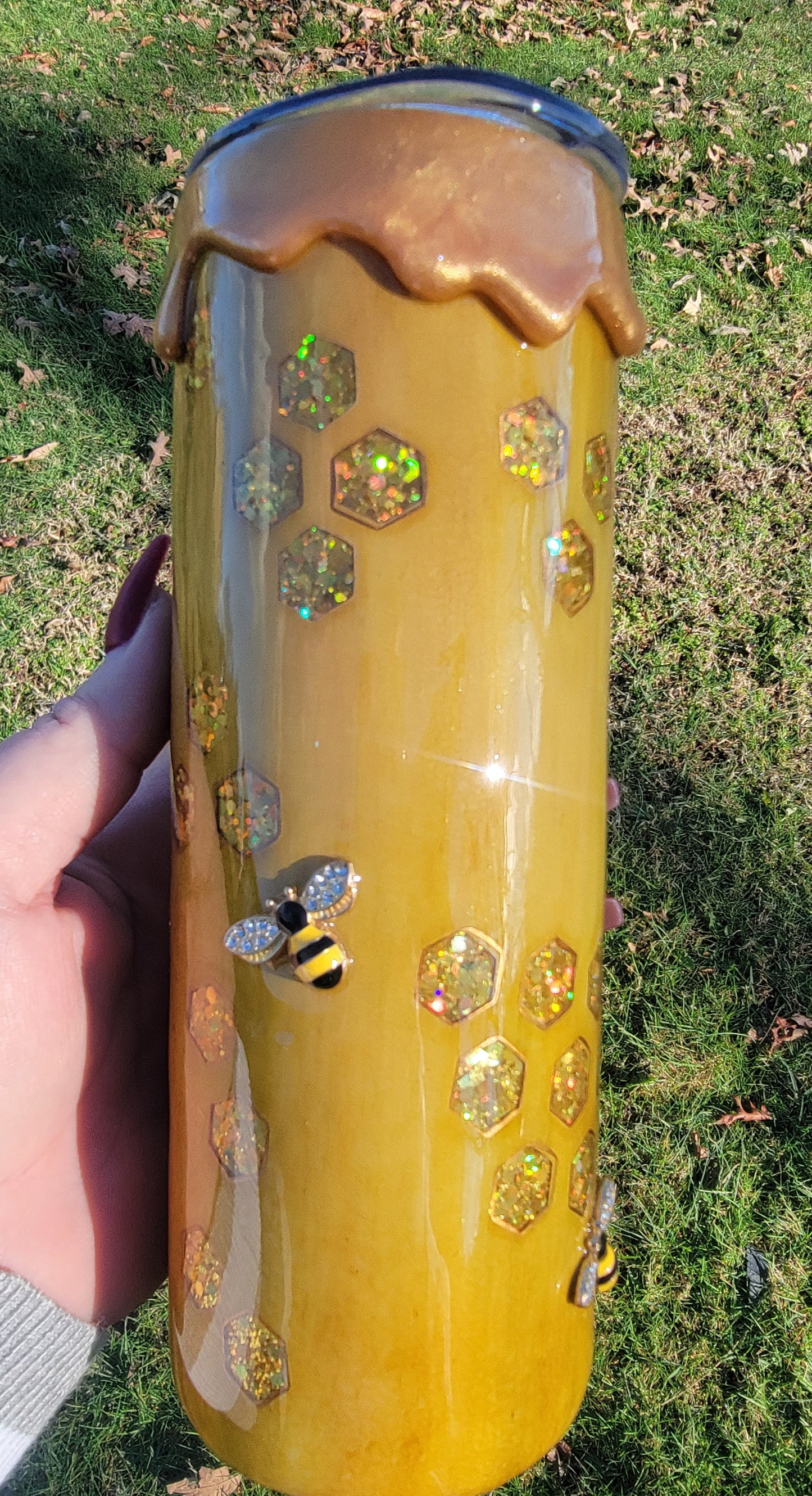Honeybee 3D Peekaboo 20oz Tumbler, Personalized
