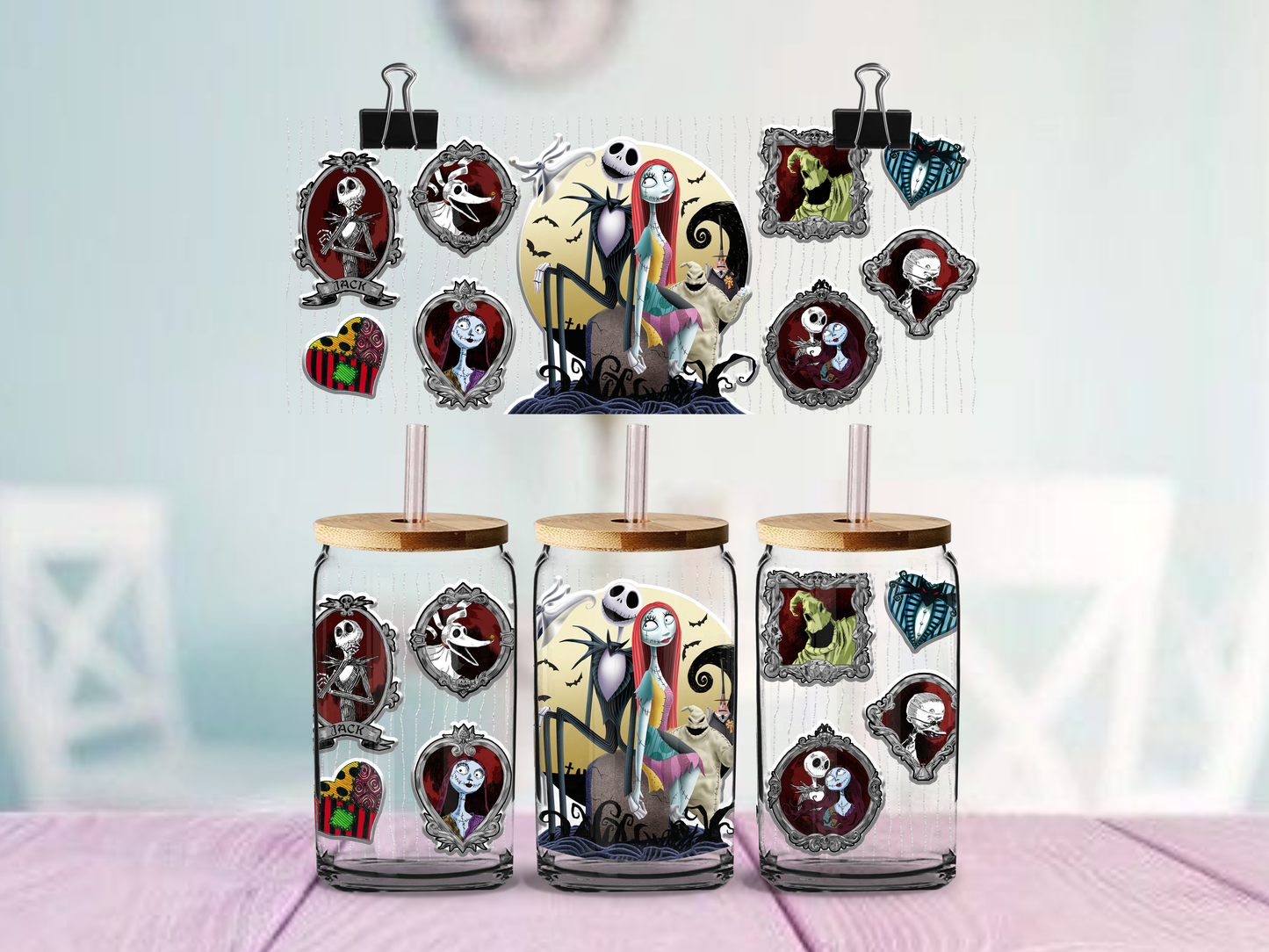 Jack Skellington | UV DTF Wrap for Cups | Ready to Apply Permanent