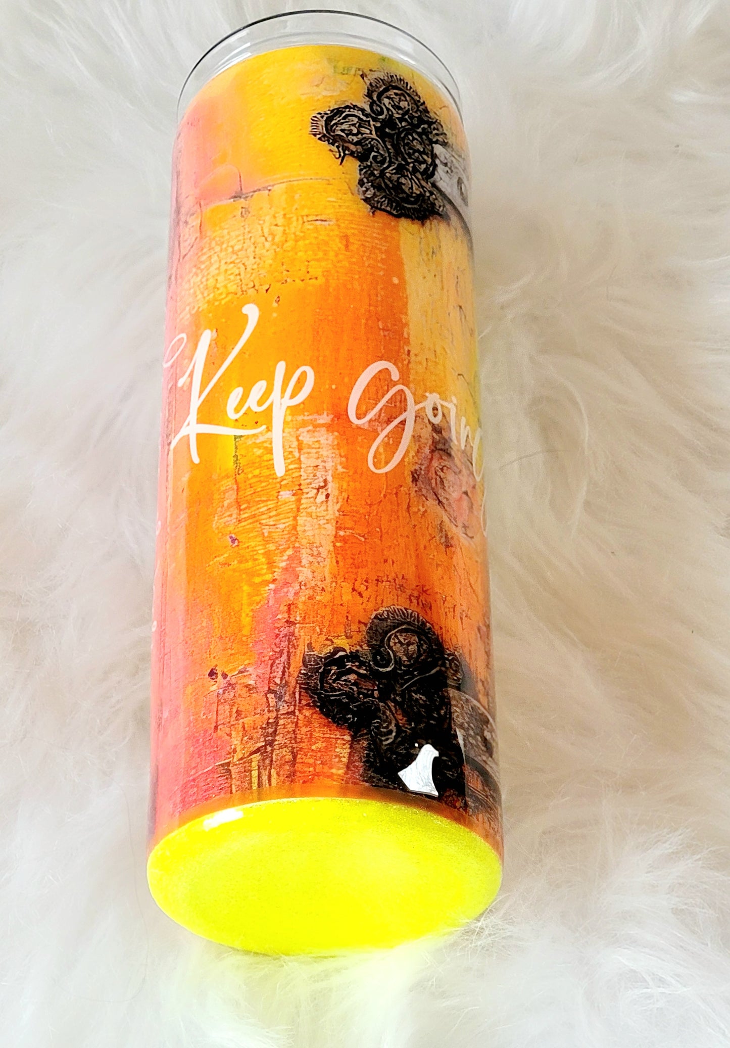 Keep Going Inspirational Epoxy 20 ounce Tumbler, Personalize