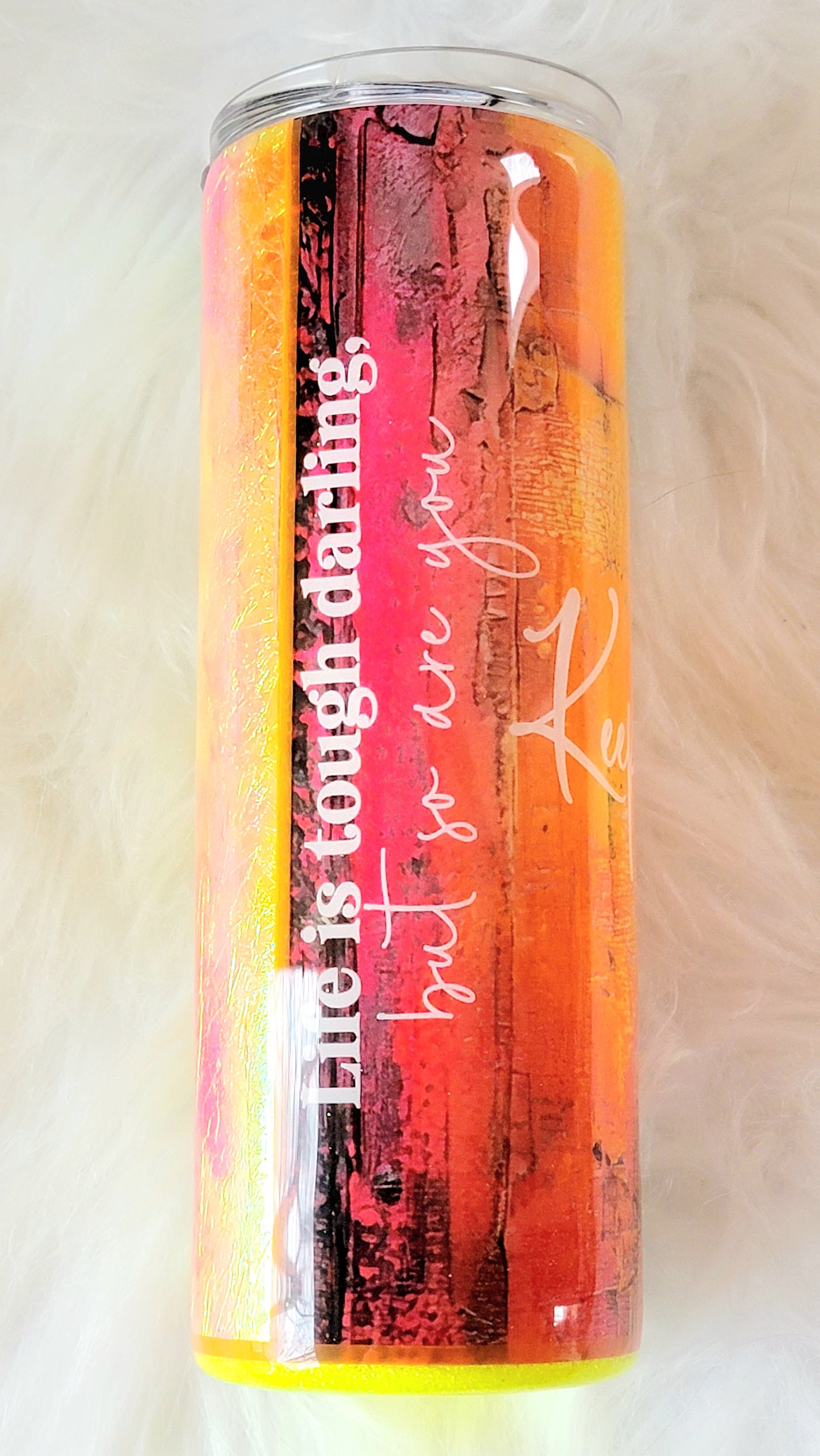 Keep Going Inspirational Epoxy 20 ounce Tumbler, Personalize