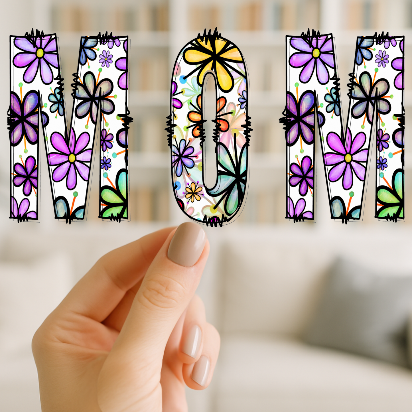 MOM Floral | UV DTF Wrap for Cups | Ready to Apply Permanent