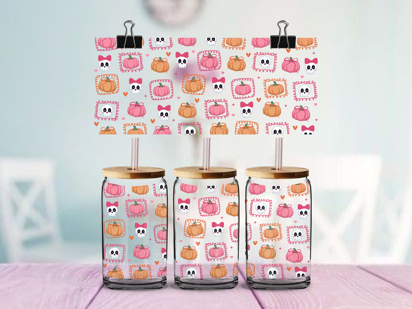 Retro Pumpkin | UV DTF Wrap for Cups | Ready to Apply Permanent