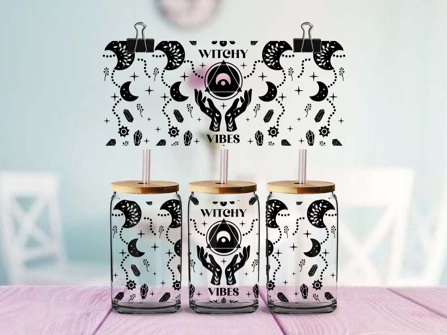 Witchy Vibes | UV DTF Wrap for Cups | Ready to Apply Permanent