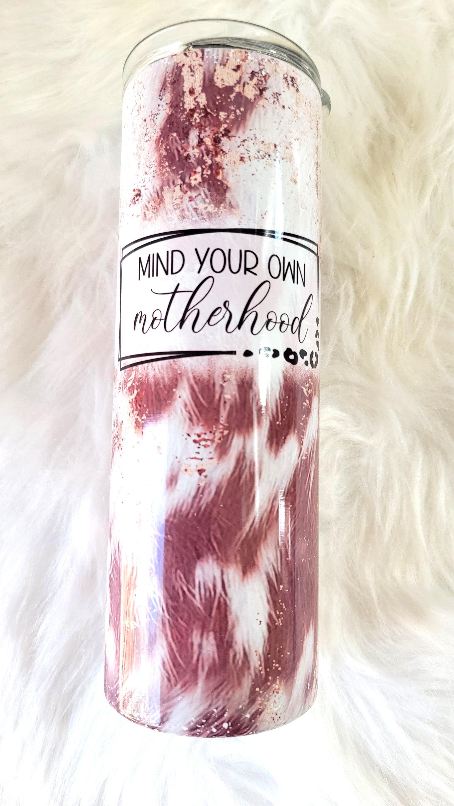 Mind Your Own Motherhood Cowhide 20oz Tumbler, RTS