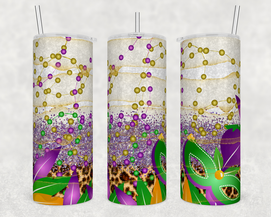 Mardi Gras 20oz Tumbler | Insulated Stainless Steel Cup