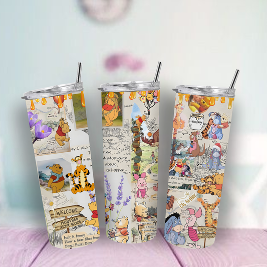 VINTAGE POOH 20oz Tumbler | Insulated Stainless Steel Cup