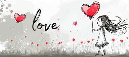 Love | UV DTF Wrap for Cups | Ready to Apply Permanent