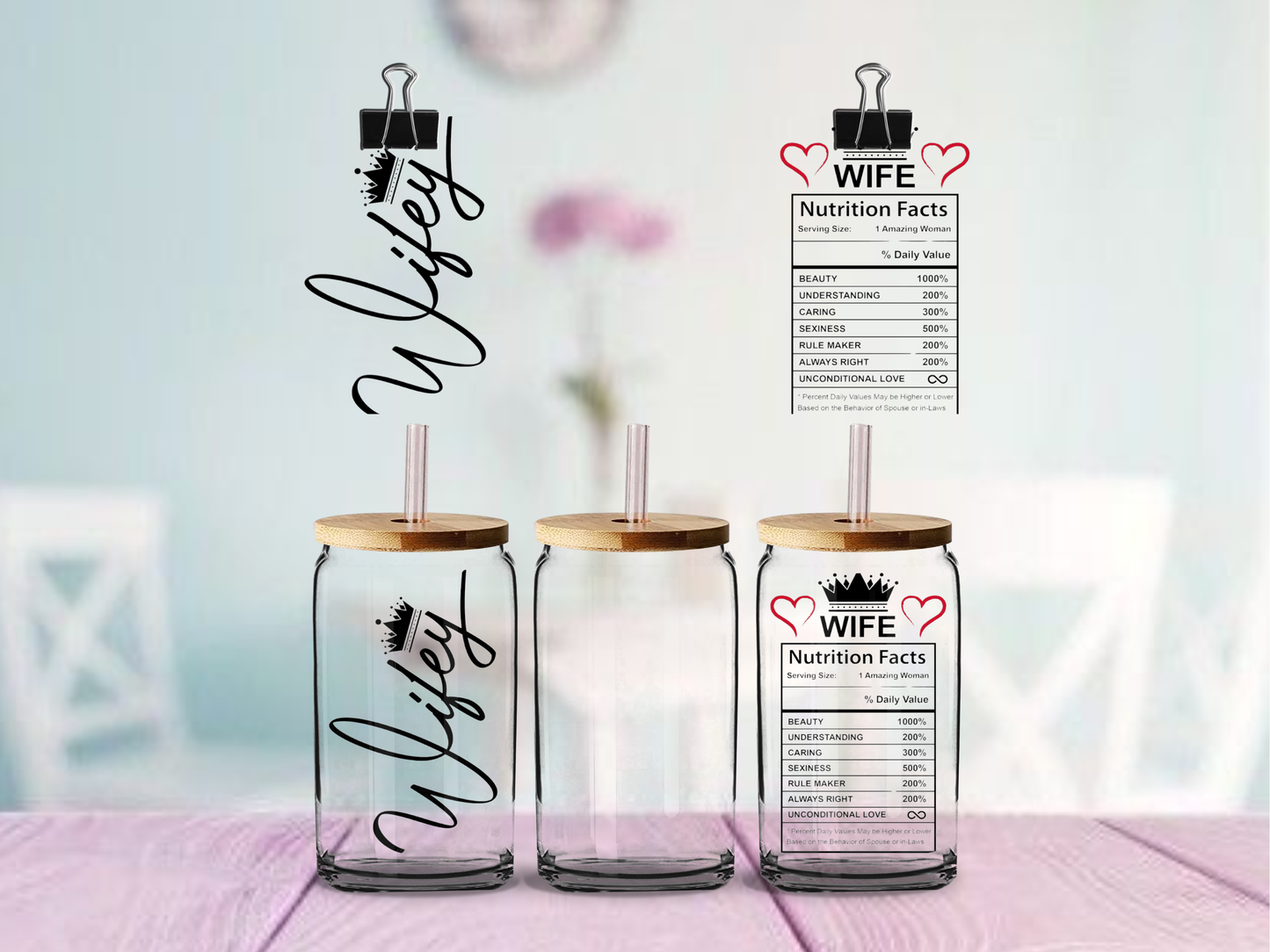 Wifey | UV DTF Wrap for Cups | Ready to Apply Permanent