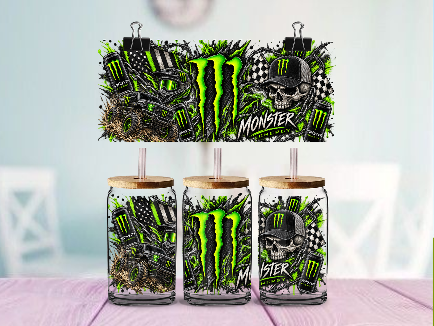 The Monster | UV DTF Wrap for Cups | Ready to Apply Permanent