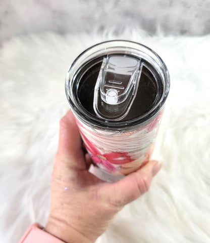 Floral Stitched 20oz Tumbler | Colorful Insulated Stainless Steel Cup