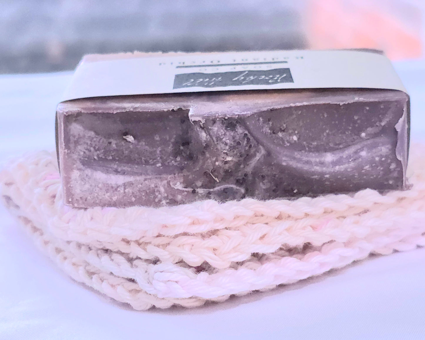 Self Care Bath Set | Crocheted Washcloth & Artisan Goat Milk Soap Gift Set