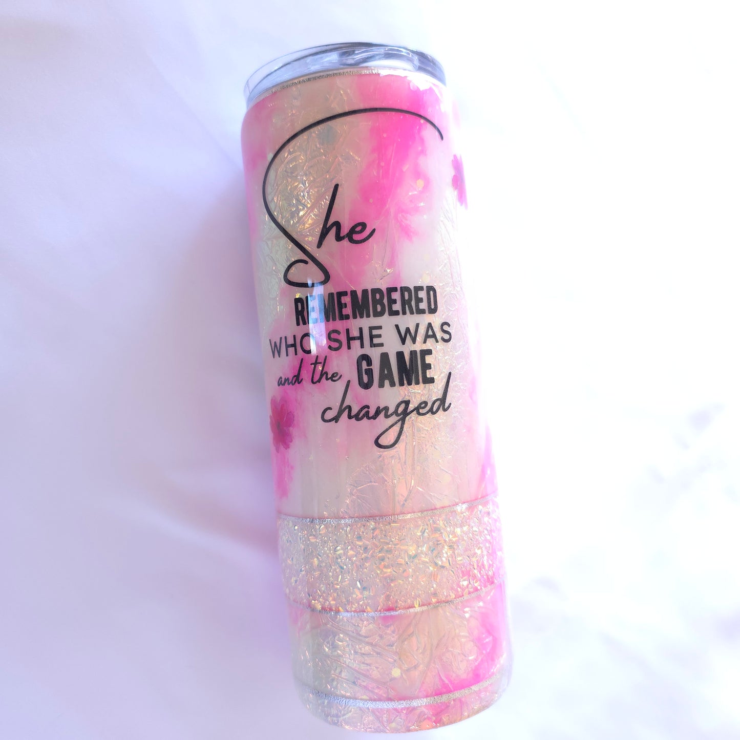 She Remembered Who She Was Tumbler | 20oz Opal Epoxy Travel Cup