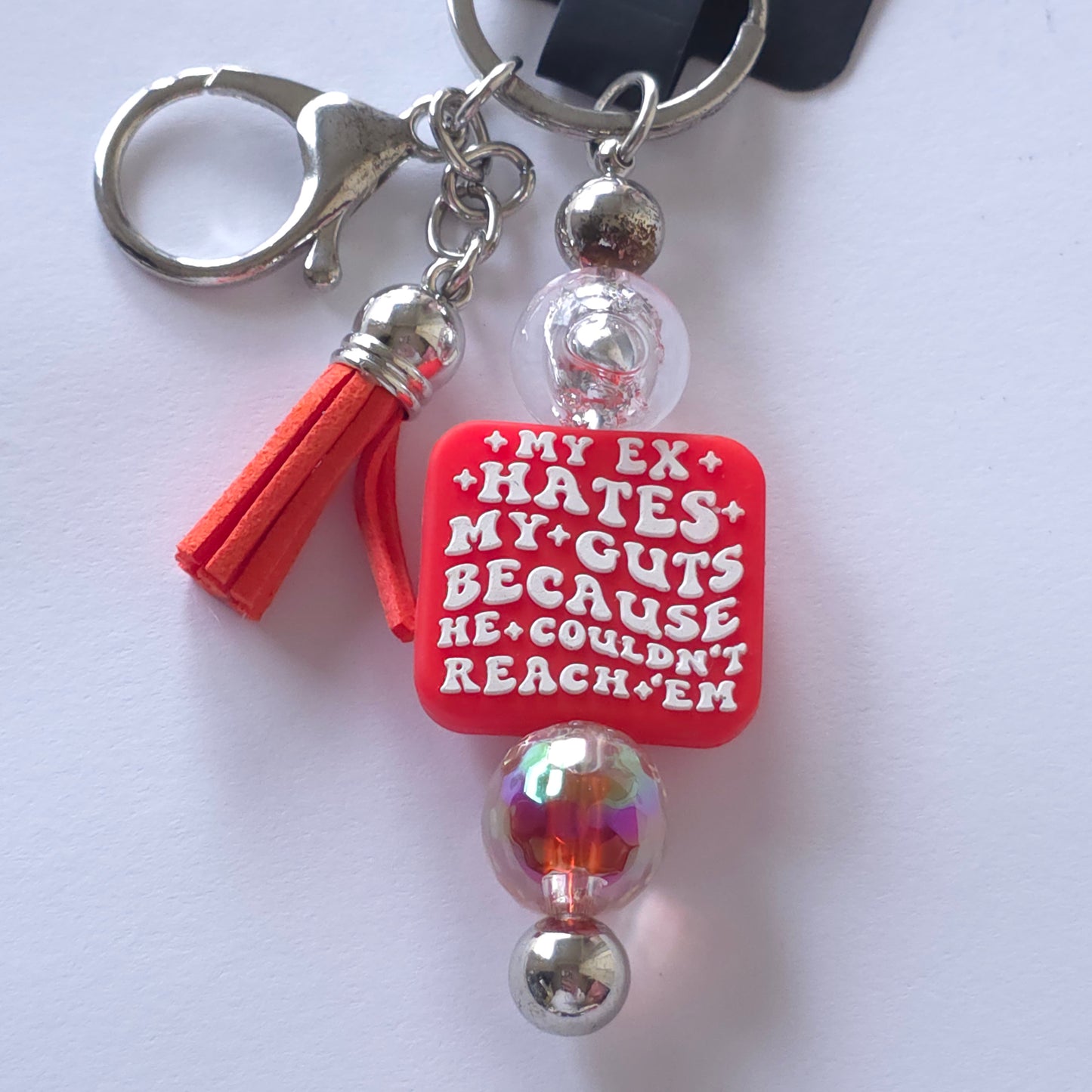 Handmade Beaded Keychain With Focal Bead | Cute Key Ring Accessory