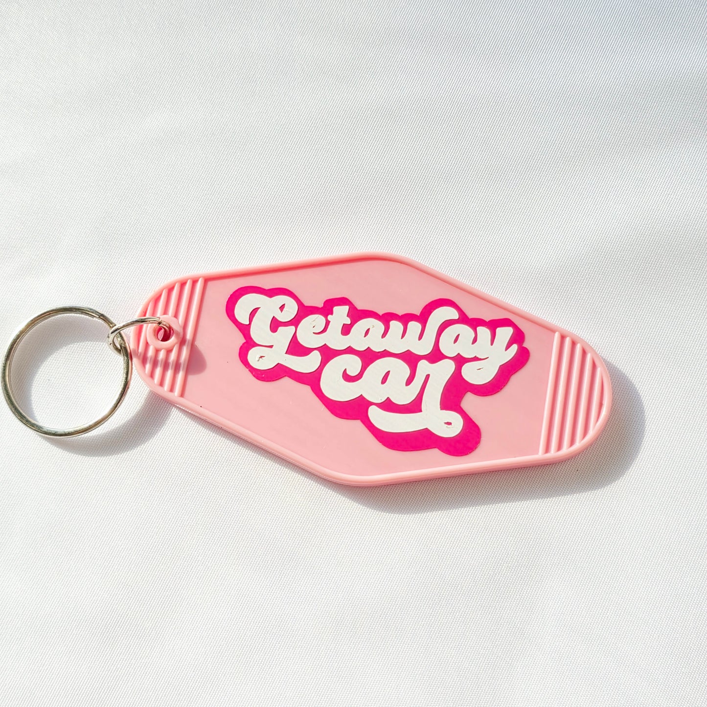 Motel Keychain with Saying | Retro Hotel Style Key Tag