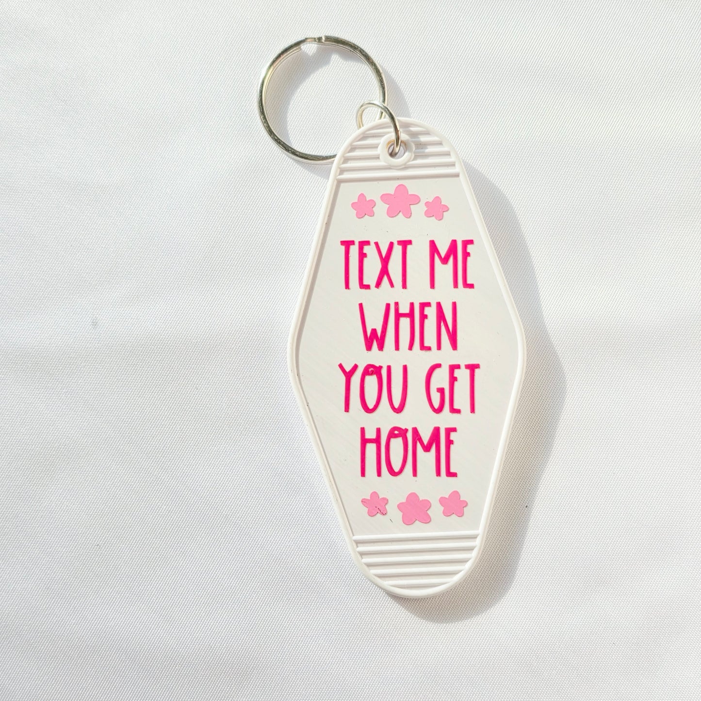 Motel Keychain with Saying | Retro Hotel Style Key Tag
