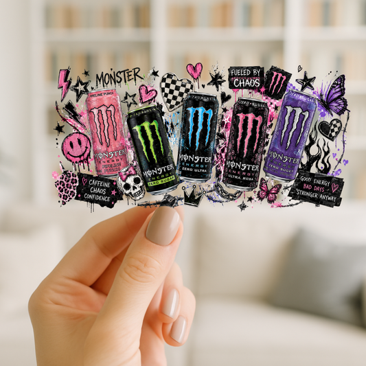 Monster Girl | UV DTF Wrap for Cups | Ready to Apply Permanent