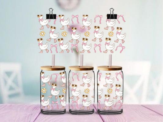 Goose & Bows | UV DTF Wrap for Cups | Ready to Apply Permanent