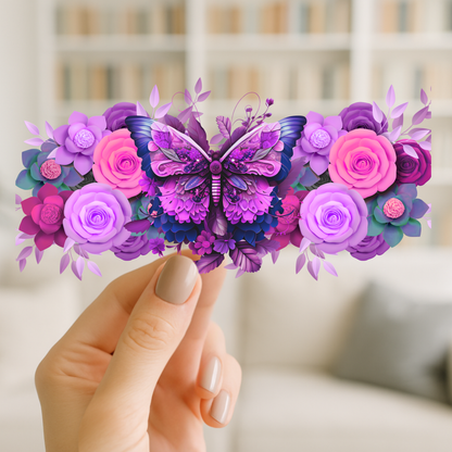 3D Butterfly  | UV DTF Wrap for Cups | Ready to Apply Permanent