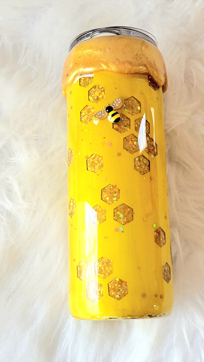 Honeybee 3D Epoxy Peekaboo Tumbler | 20oz Insulated Stainless Steel Bee Cup