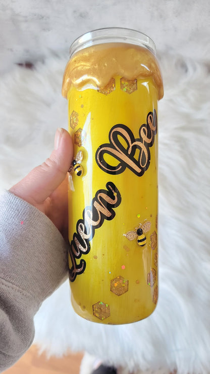 Honeybee 3D Epoxy Peekaboo Tumbler | 20oz Insulated Stainless Steel Bee Cup
