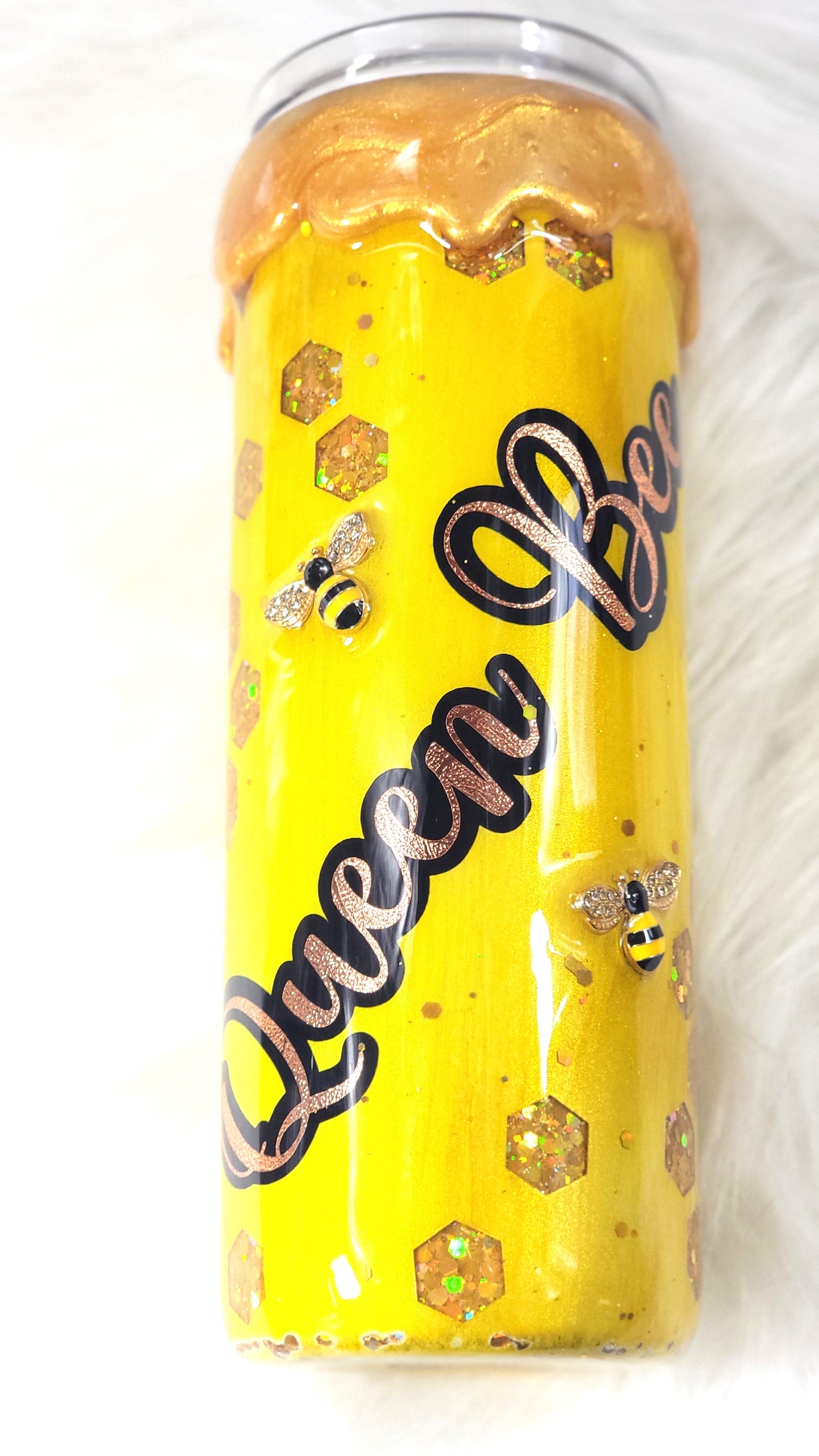 Honeybee 3D Epoxy Peekaboo Tumbler | 20oz Insulated Stainless Steel Bee Cup