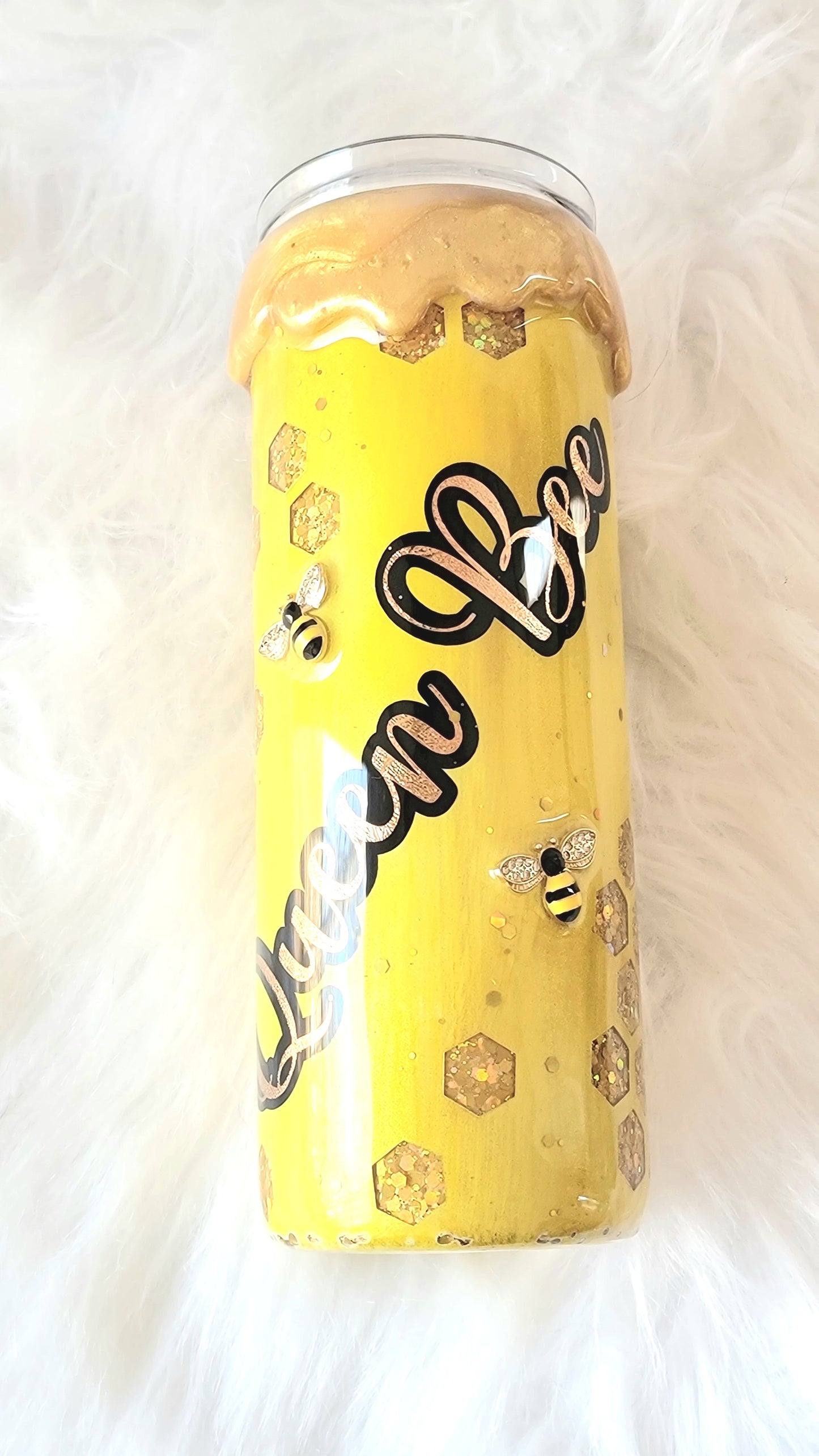 Honeybee 3D Epoxy Peekaboo Tumbler | 20oz Insulated Stainless Steel Bee Cup