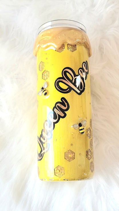 Honeybee 3D Epoxy Peekaboo Tumbler | 20oz Insulated Stainless Steel Bee Cup
