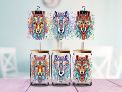 Three Wolves | UV DTF Wrap for Cups | Ready to Apply Permanent