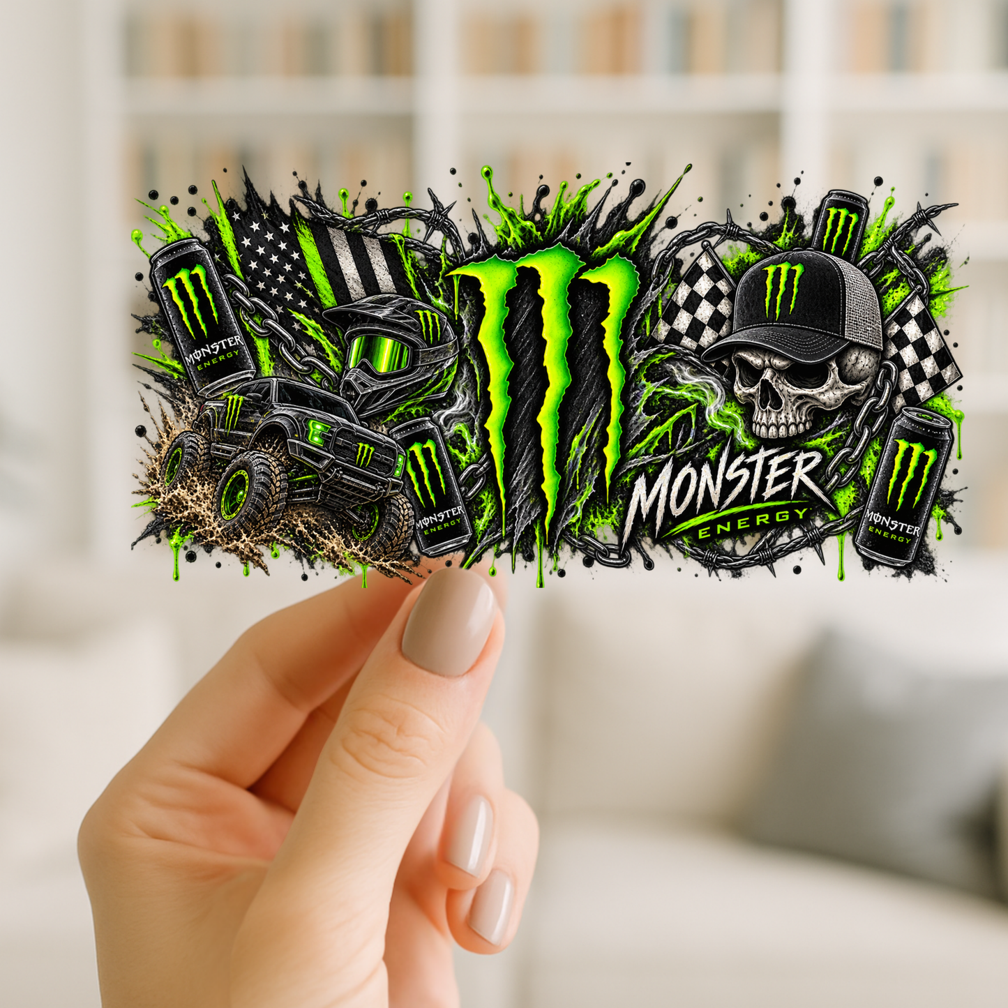 The Monster | UV DTF Wrap for Cups | Ready to Apply Permanent