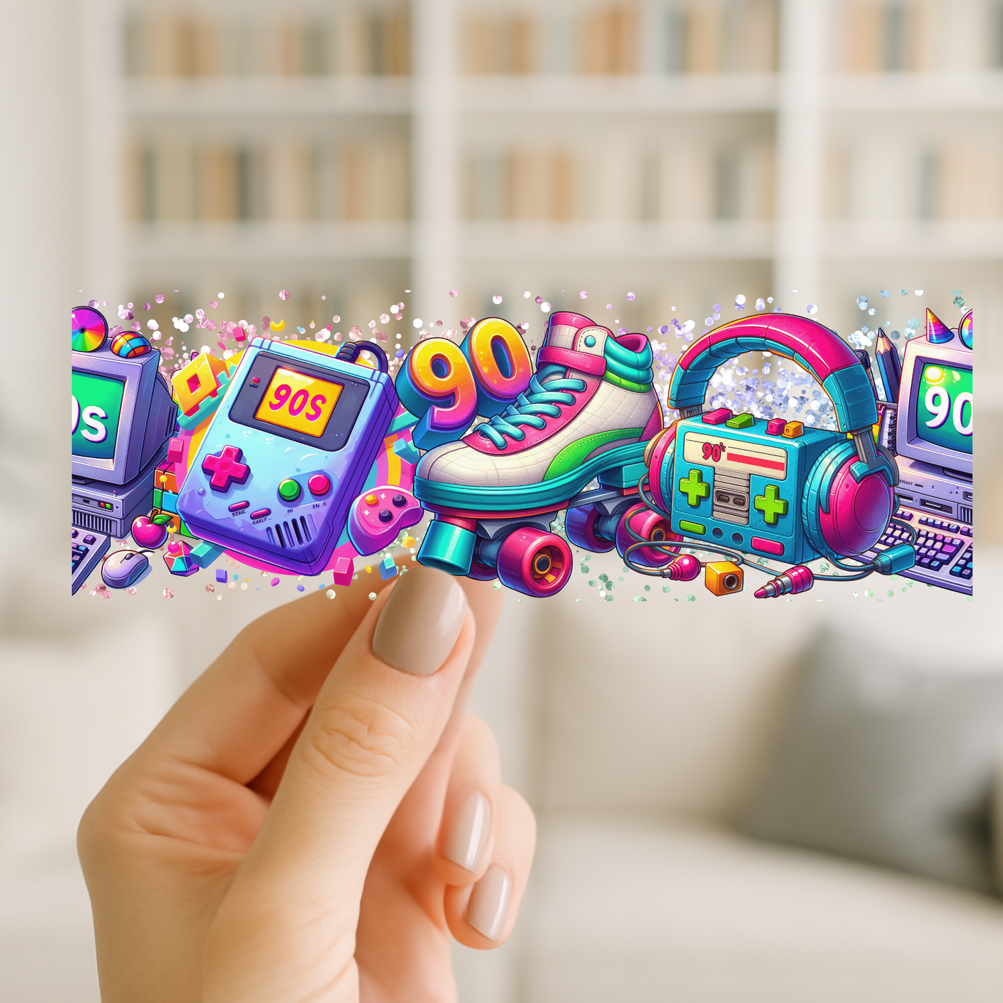 90's Roller Babe  | UV DTF Wrap for Cups | Ready to Apply Permanent