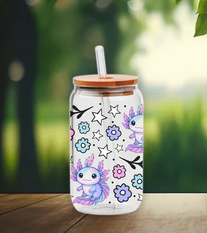 Axolotl | UV DTF Wrap for Cups | Ready to Apply Permanent