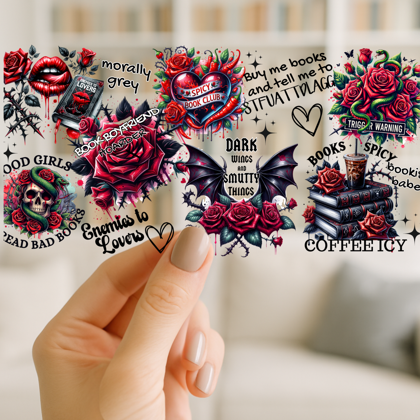 Spicey Book Club | UV DTF Wrap for Cups | Ready to Apply Permanent