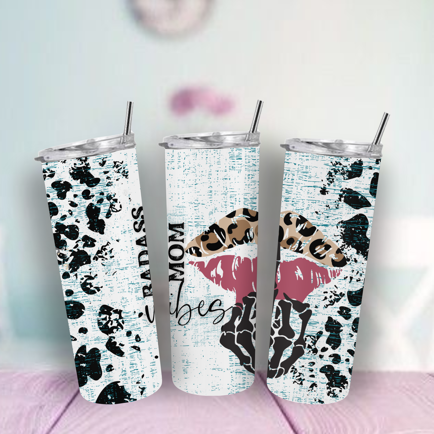 Badass Mom Edgy 20oz Tumbler | Insulated Stainless Steel Cup