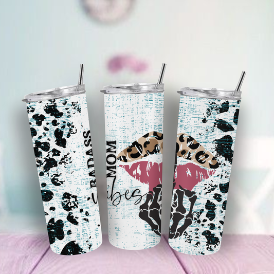 Badass Mom Edgy 20oz Tumbler | Insulated Stainless Steel Cup