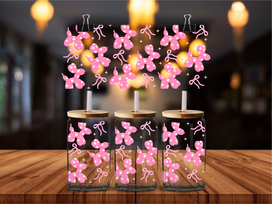 Balloon Dog Pink | UV DTF Wrap for Cups | Ready to Apply Permanent