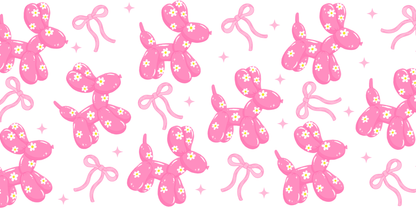 Balloon Dog Pink | UV DTF Wrap for Cups | Ready to Apply Permanent