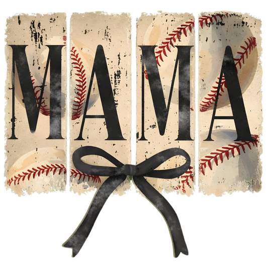 MAMA Baseball UV DTF Decal| Waterproof, Permanent Transfer
